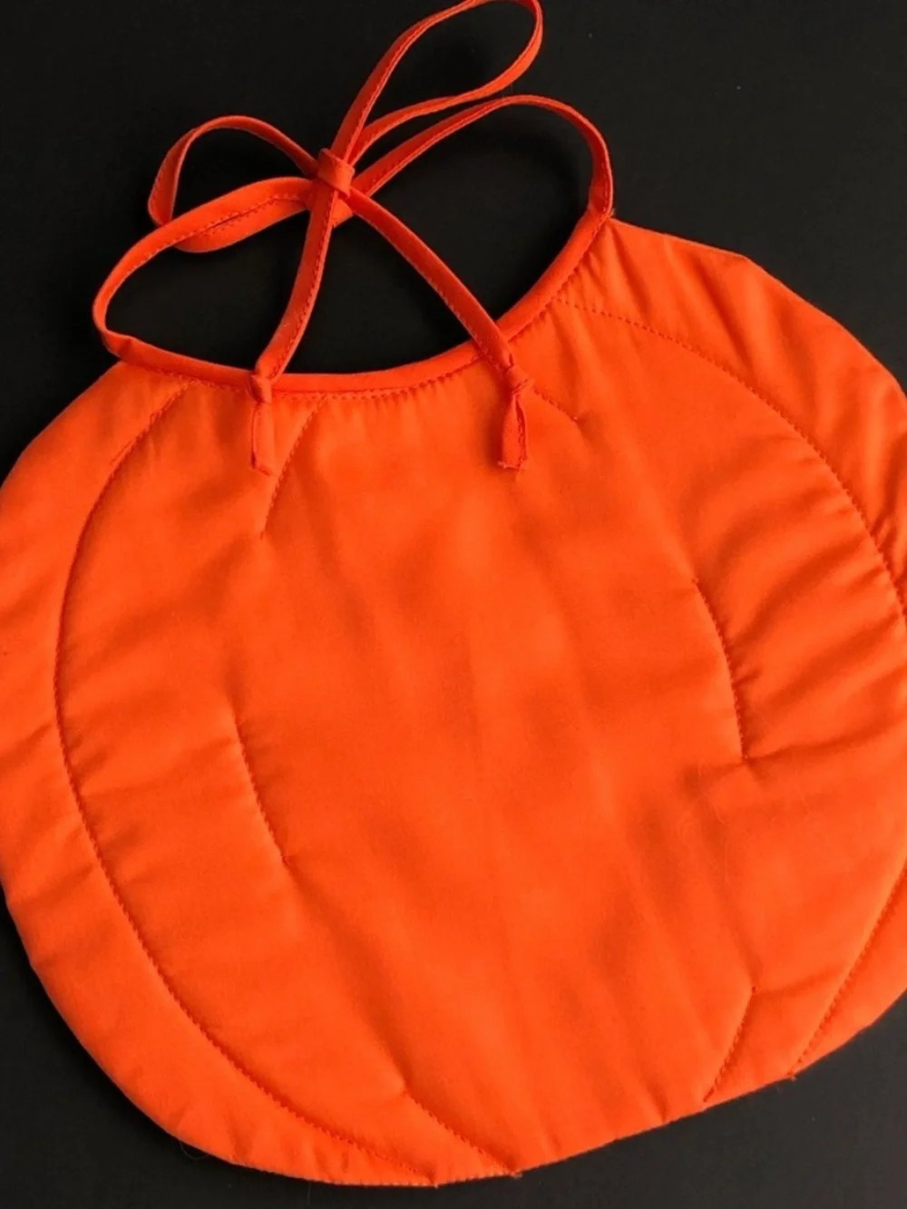 Handmade Pumpkin Jack-O’-Lantern Baby Bib Halloween Infant Bib